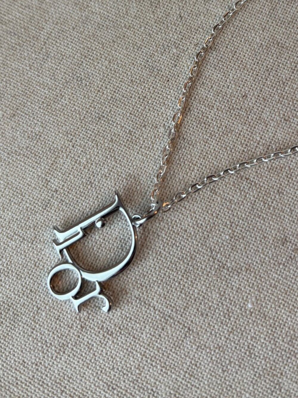Dior Logo Pendant Necklace NEW - Picture 3 of 4